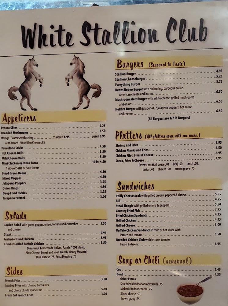 White Stallion Menu image 3